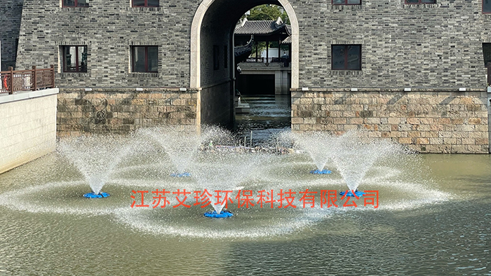 全自動噴泉曝氣機為河道增氧助力