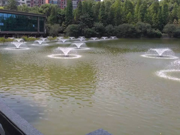 艾珍浮水式噴泉曝氣機河道用