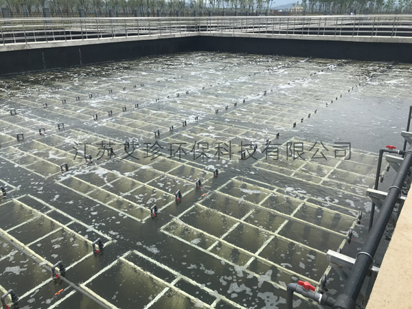 沉水風機在污水處理廠的MBR膜曝氣現場照片圖